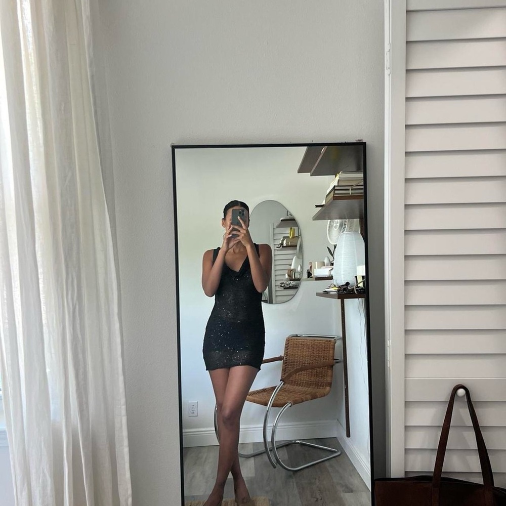 Lumiere Black Sparkle Mini Dress
